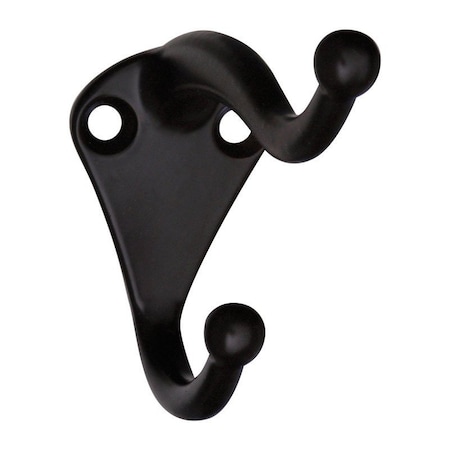 National Hardware National Hardware 2.75 in. L Oil Rubbed Bronze Brown Zinc Coat/Hat Hook 35 lb. cap. 2 pk N330-761